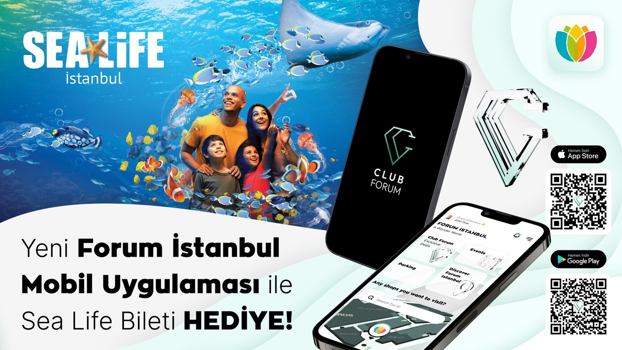 Forum İstanbul Mobil Uygulaması İle Sea Life Bileti Hediye!