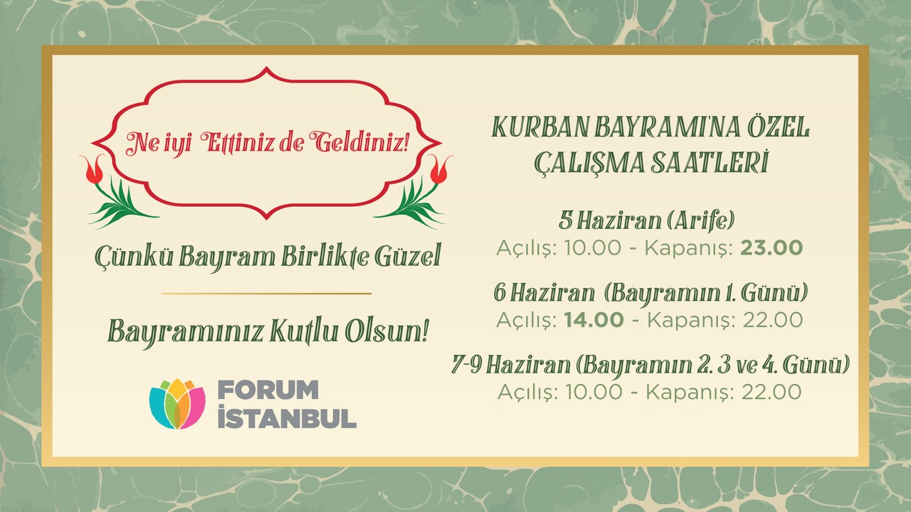 Kurban Bayramına Özel Çalışma Saatleri