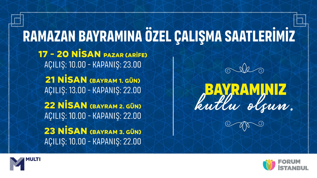 Ramazan Bayramı Çalışma Saatleri